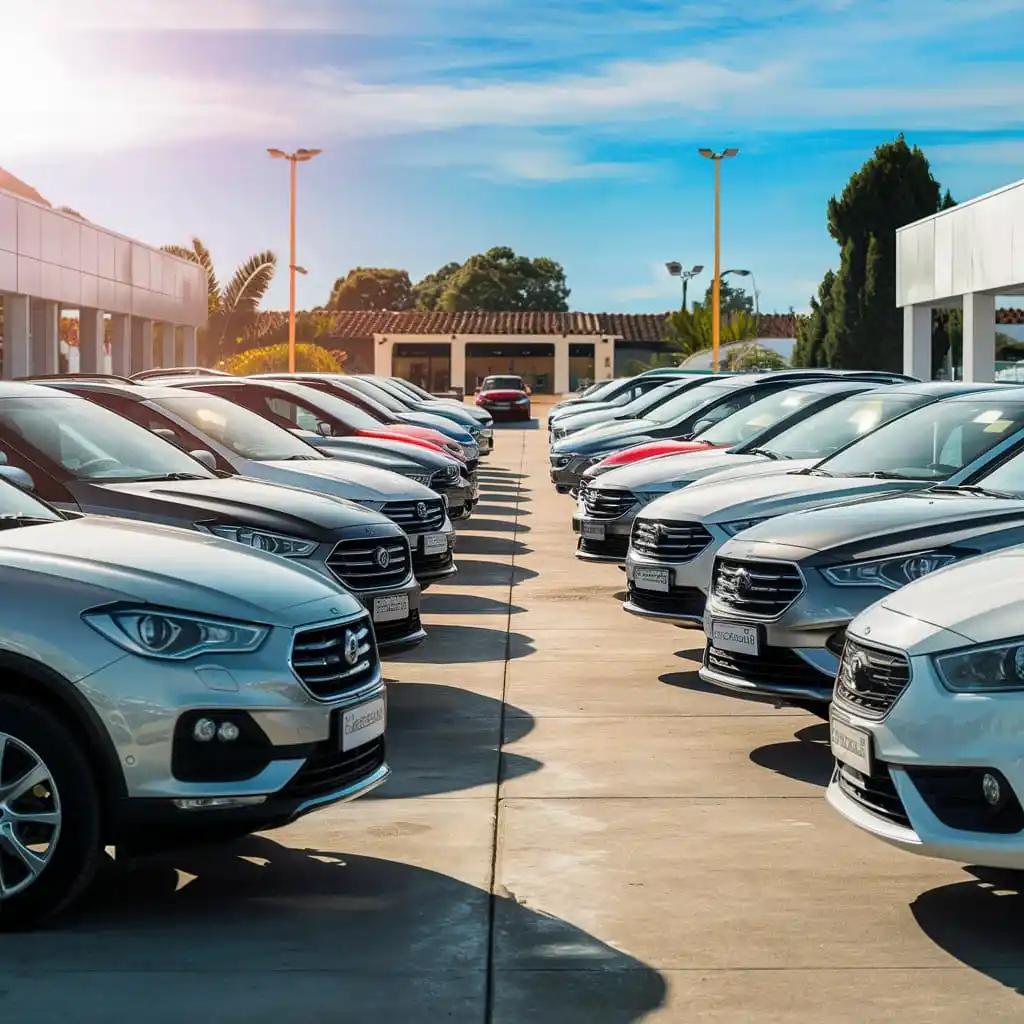 Gran stock de coches de renting